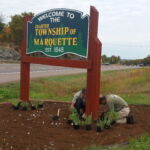 marquette-township-eastbound-welcome-sign-planting-3