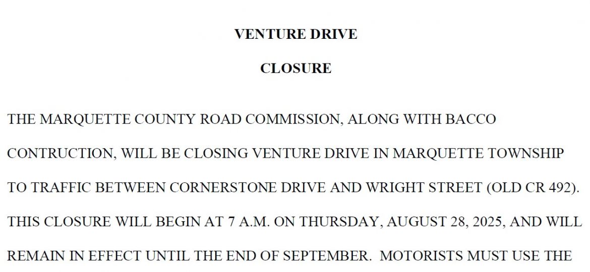 Venture Road Closure